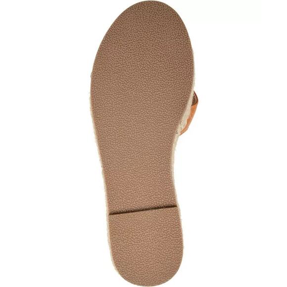 Journee Collection Womens Lyddia Cognac Flat Sandals 7.5 M - Picture 3 of 4